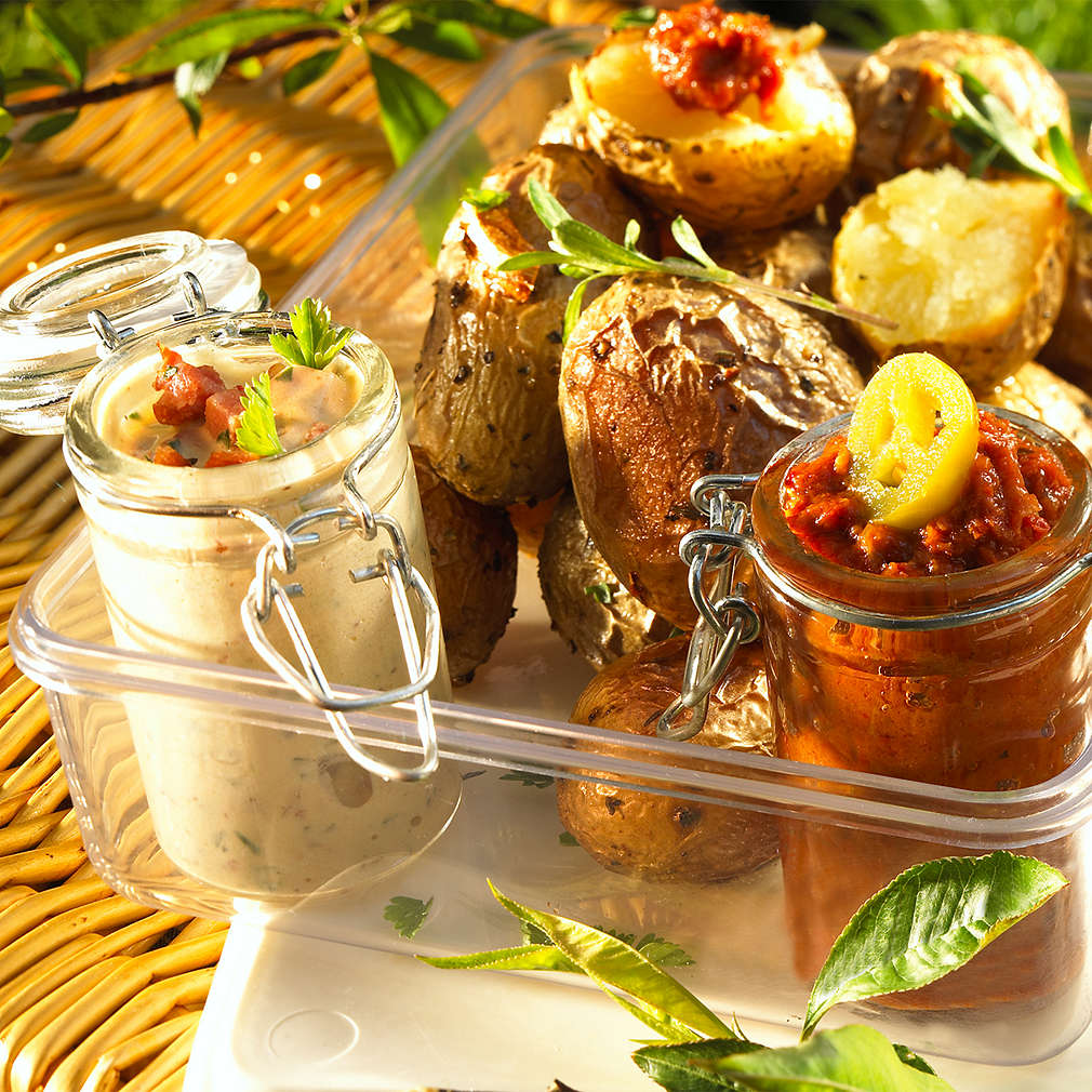 Abbildung des Rezepts Picknick-Kartoffeln mit Dips