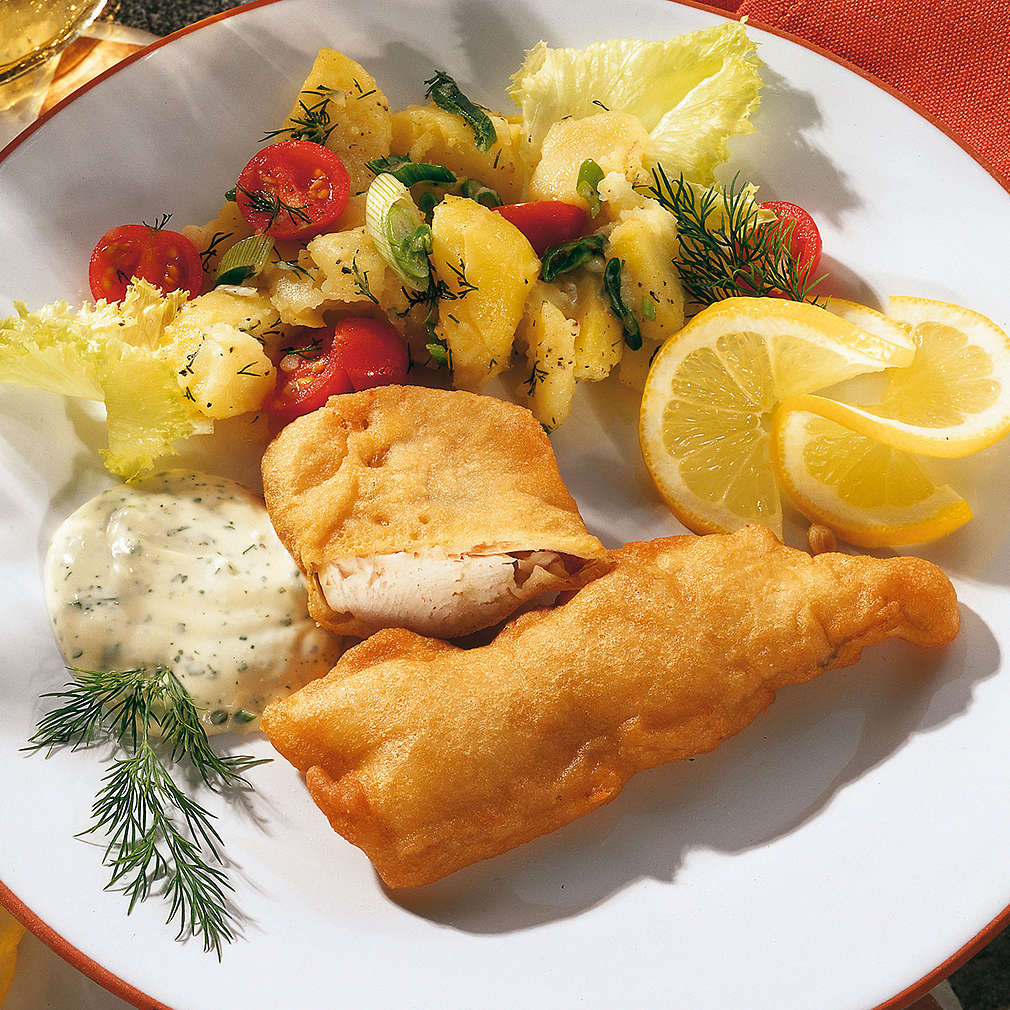 Zobrazenie receptu Ryba v pivnom cestíčku so zemiakovým šalátom