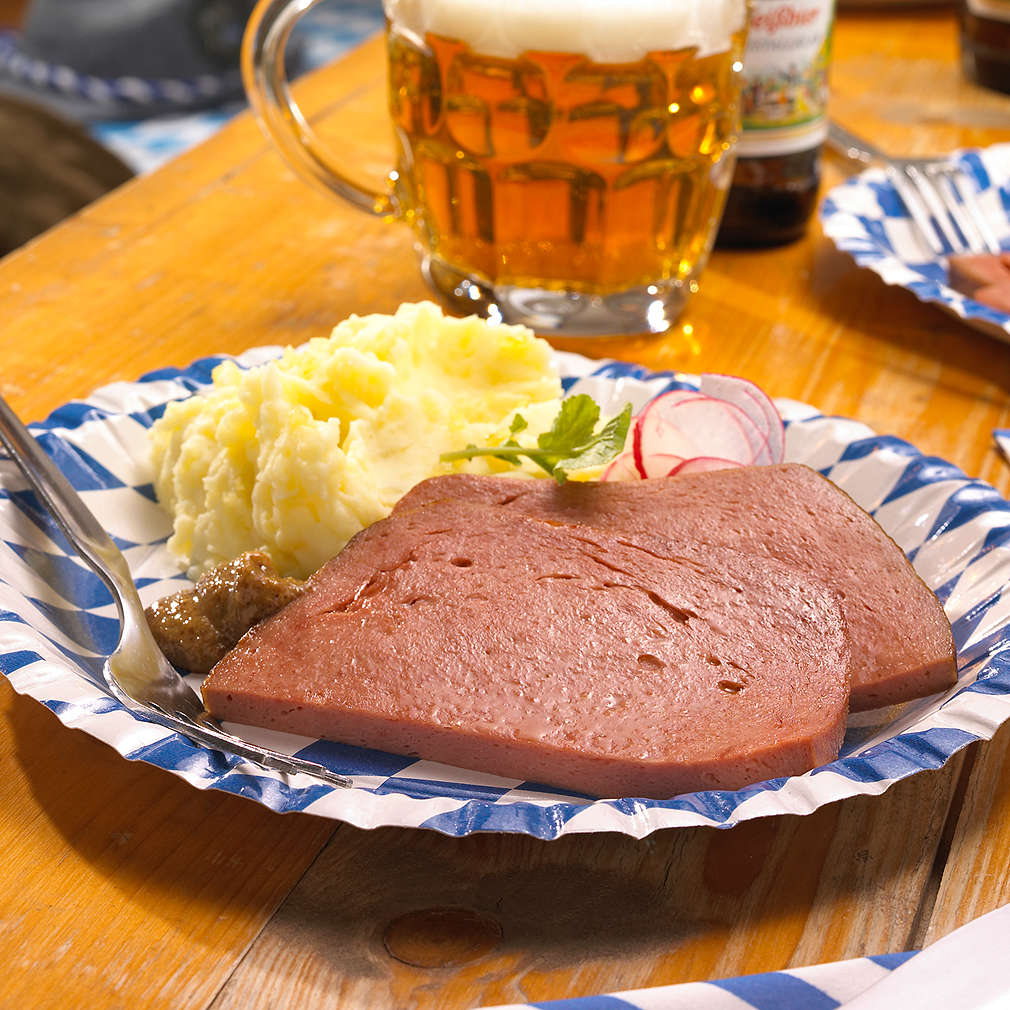 Abbildung des Rezepts Kartoffelbrei mit Leberkäse