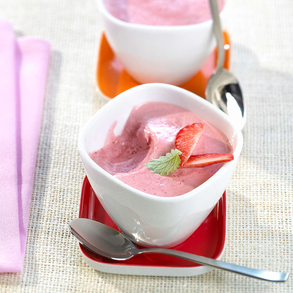 Zobrazit Mražený jahodový krém s jogurtem receptů