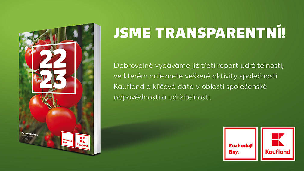 Jsme transparentní - Dobrovolně vydáváme již třetí report udržitelnosti.