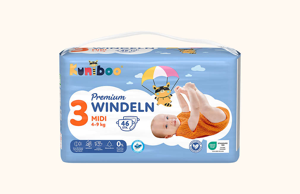 Windeln von KUNIBOO®; Premium Windeln; Midi 4-9 kg