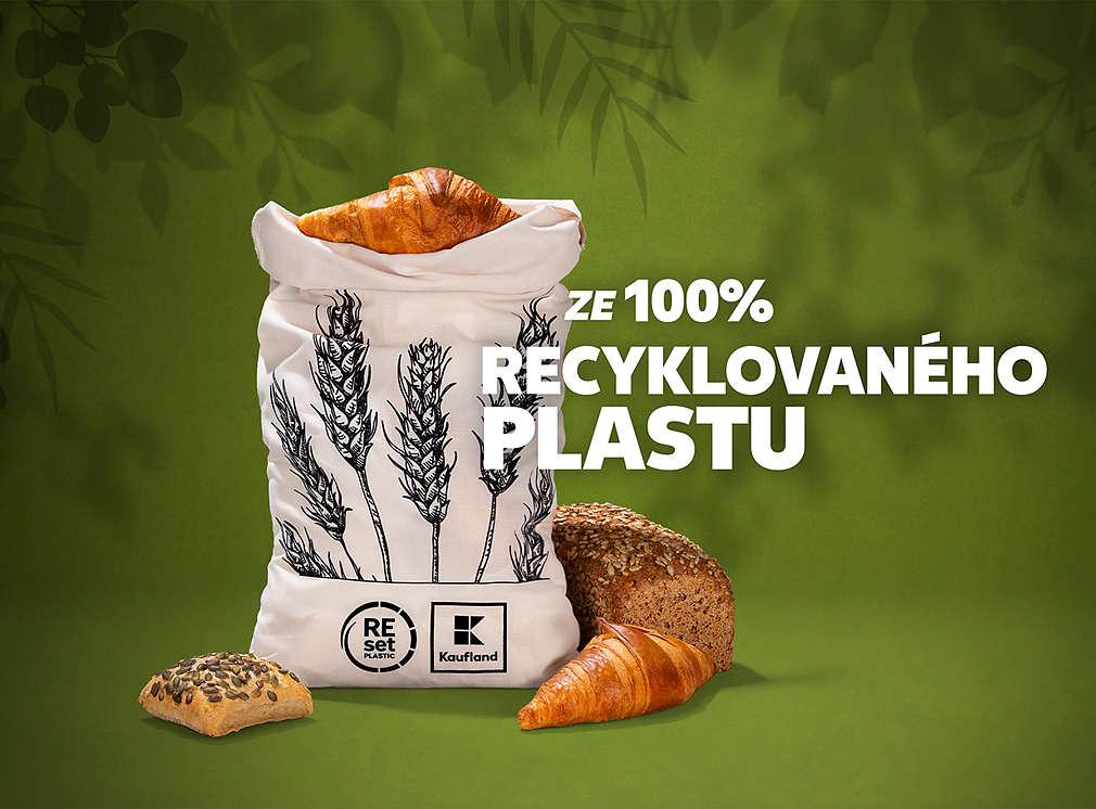 Opakovaně použitelné sáčky na pečivo vyrobené ze 100% recyklovaného plastu