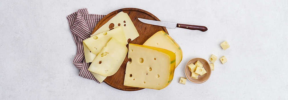 Slika svježeg sira Leerdammer