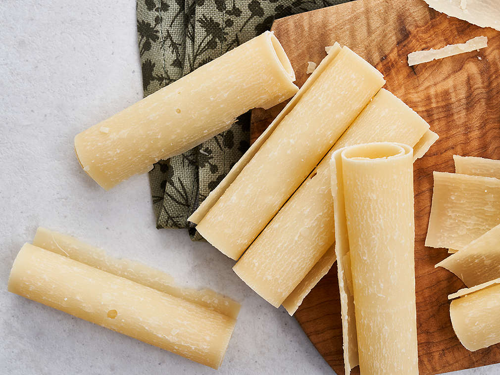 Detailný pohľad na čerstvý Hobelkäse