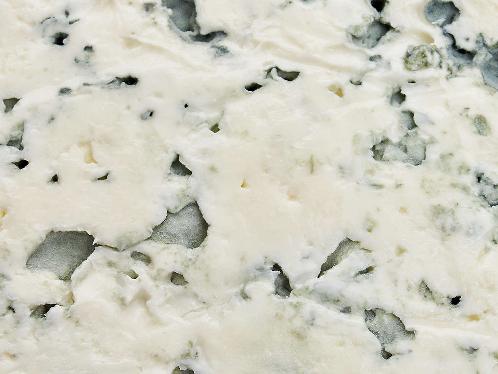 Čerstvá gorgonzola v detailním pohledu