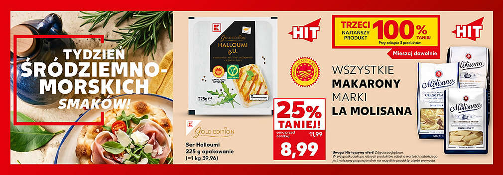 włoskie makarony i ser halloumi