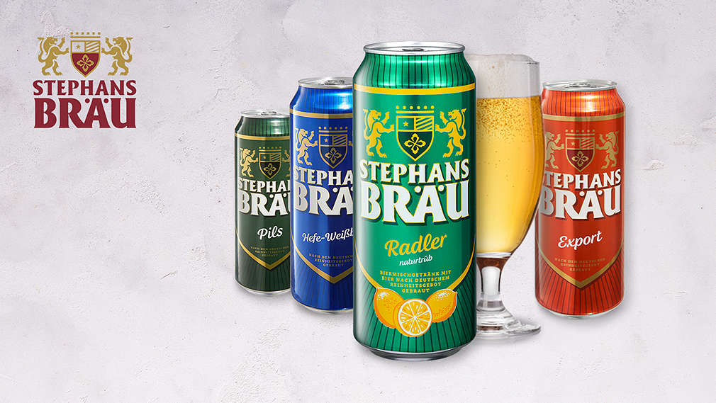 Изображение на различни видове бира Stephans Bräu