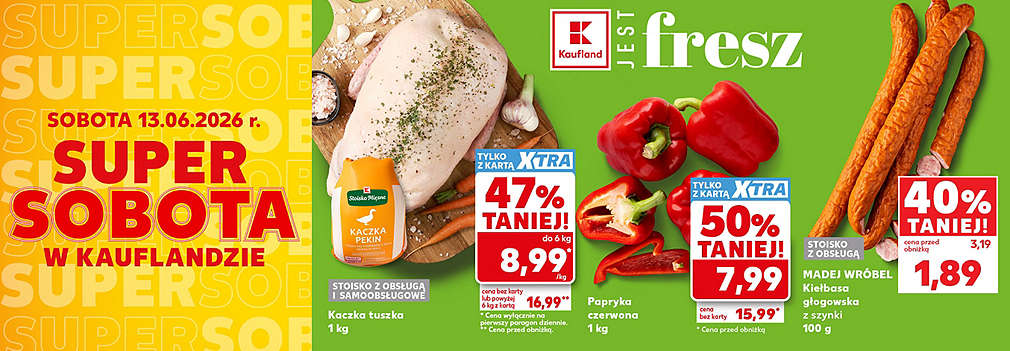 kaczka, papryka czerwona i kiełbasa
