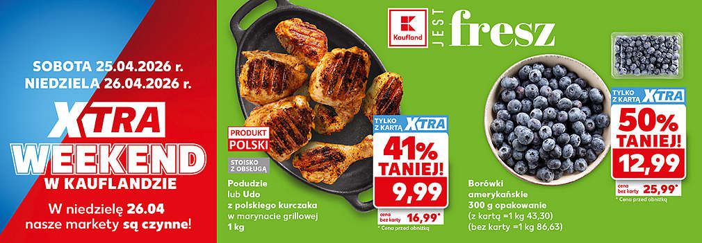 podudzie lub udo z kurczaka i borówki