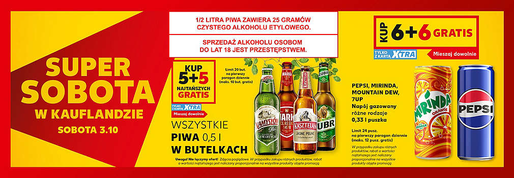 piwo i napoje gazowane w puszkach