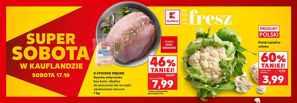 szynka wieprzowa i kalafior
