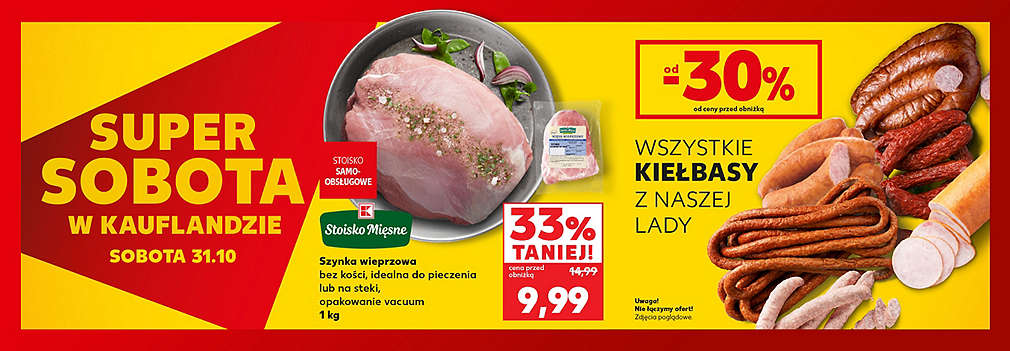 szynka wieprzowa i kiełbasy z lady