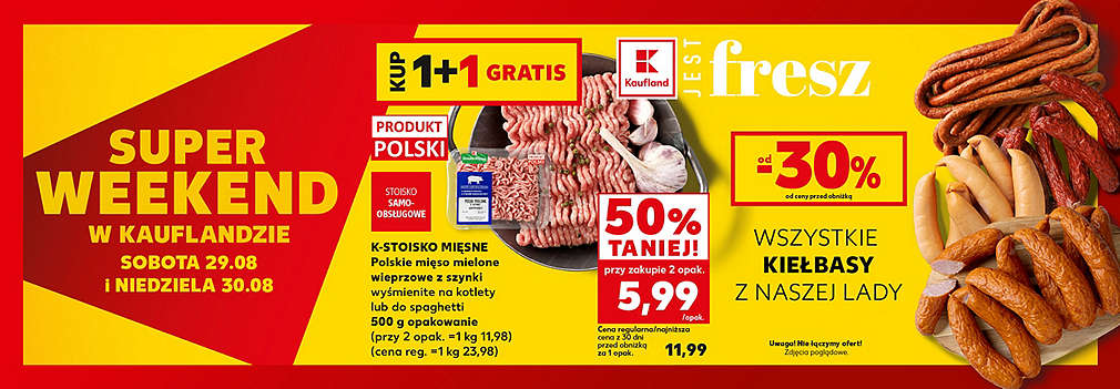 Kiełbasy i mięso mielone