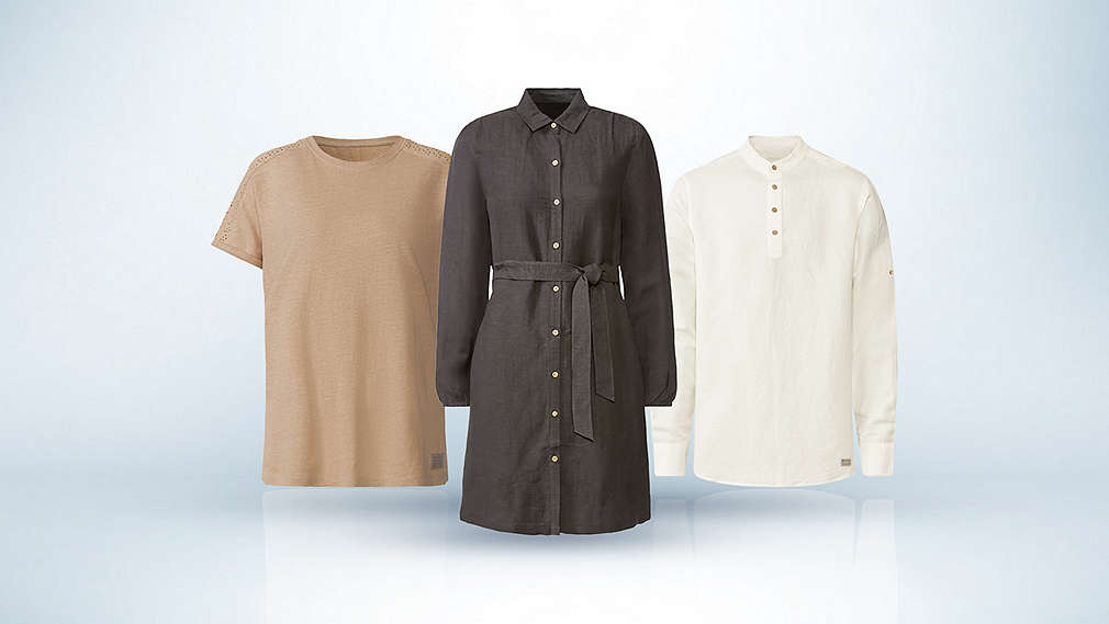 Three textiles made from hemp.