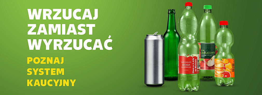 Butelki plastikowe, szklane i puszki, które można zwrócić w Kauflandzie