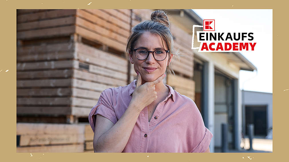 Logo: Kaufland Einkaufsacademy, Moderatorin Janine Utsch
