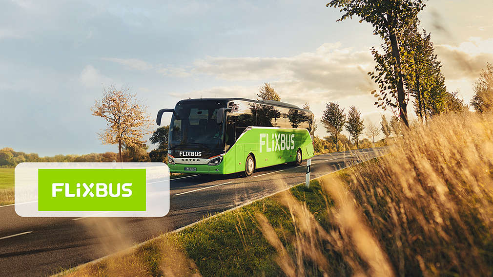 Abbildung: Flixbus; Logo: Flixbus