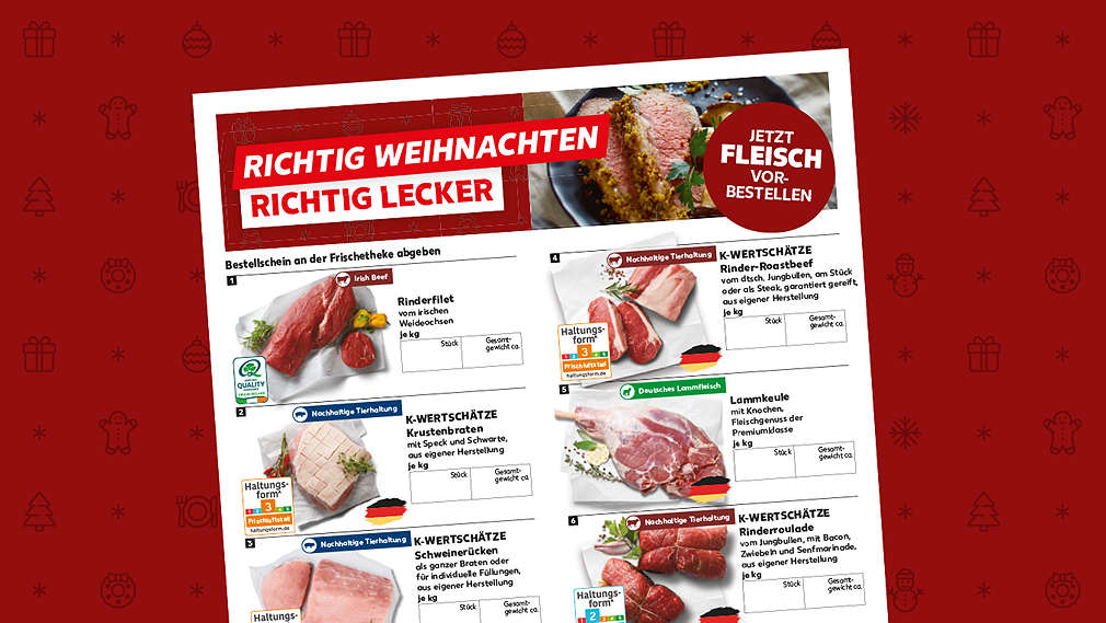Abbildung: Vorbestellhandzettel für Fleisch