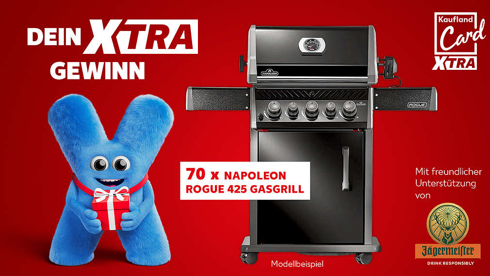 Abbildung Kaufland Card XTRA-Logo; Schriftzug „Dein XTRA Gewinn“; beispielhafte Abbildung des Gewinns