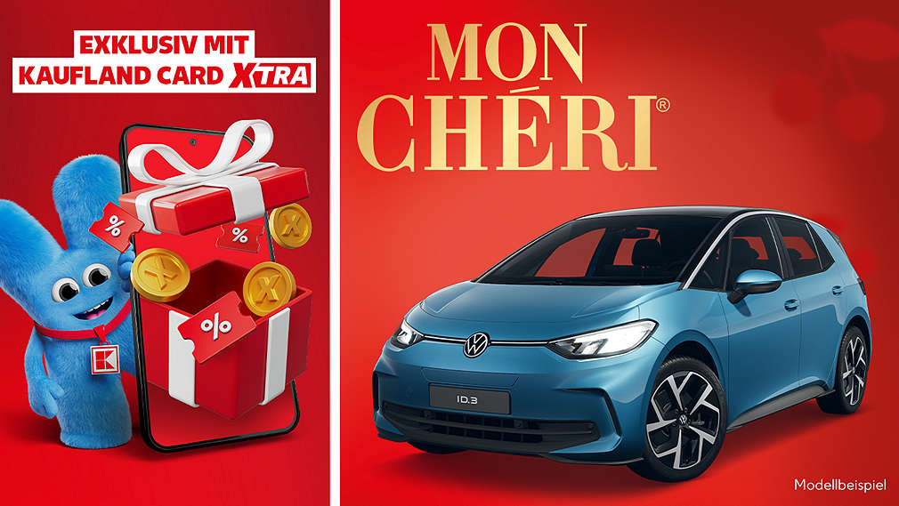 Abbildung Kaufland Card XTRA-Logo; Schriftzug „Dein XTRA Gewinn“; beispielhafte Abbildung des Gewinns