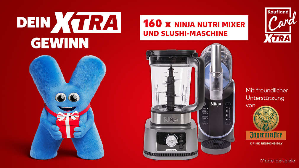 Abbildung Kaufland Card XTRA-Logo; Schriftzug „Dein XTRA Gewinn“; beispielhafte Abbildung des Gewinns