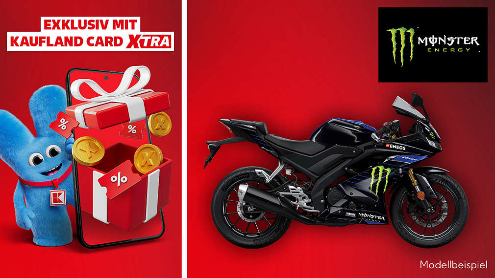 Schriftzug: Exklusiv mit Kaufland Card XTRA; beispielhafte Abbildung des Gewinns