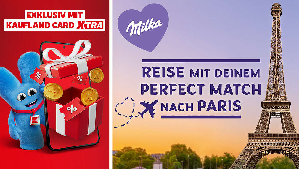 Abbildung Kaufland Card XTRA-Logo; Schriftzug „Dein XTRA Gewinn“; beispielhafte Abbildung des Gewinns