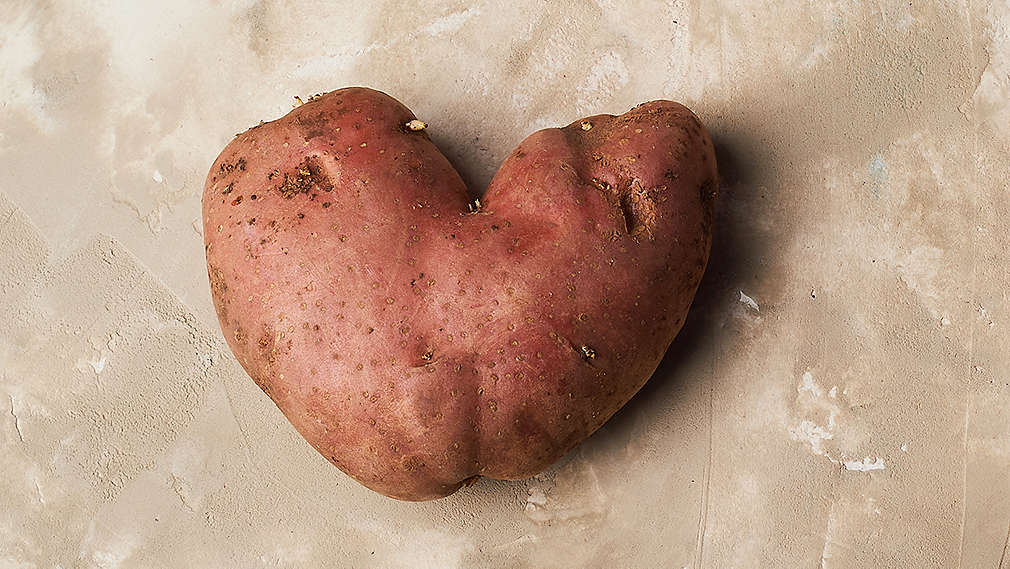 Kartoffel in Herzform