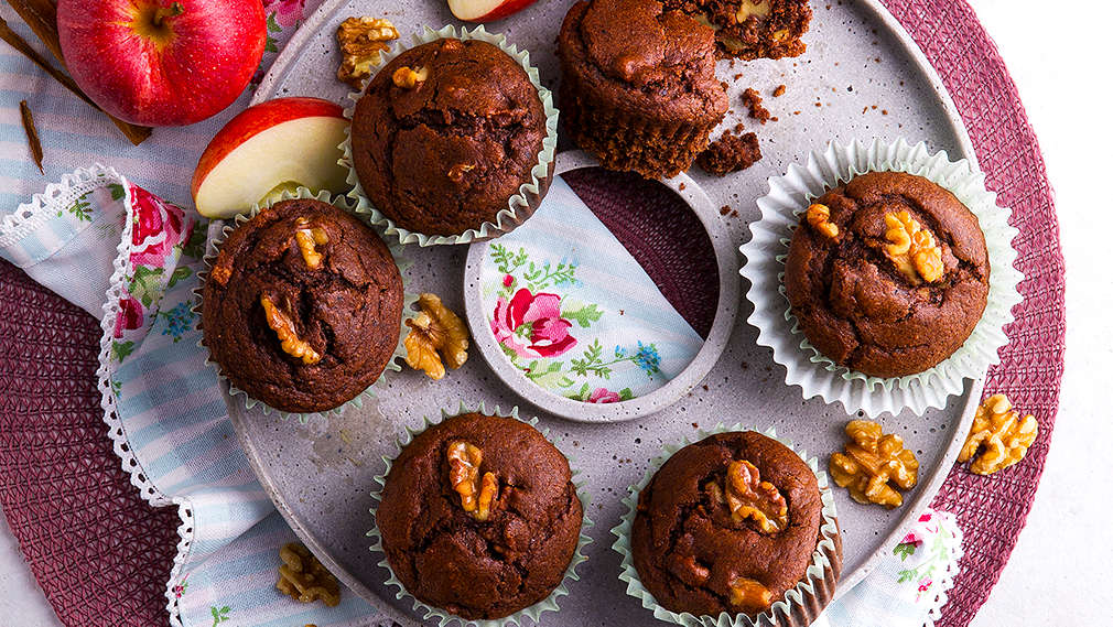 Abbildung des Rezepts: Muffins mit Walnüssen und Äpfeln