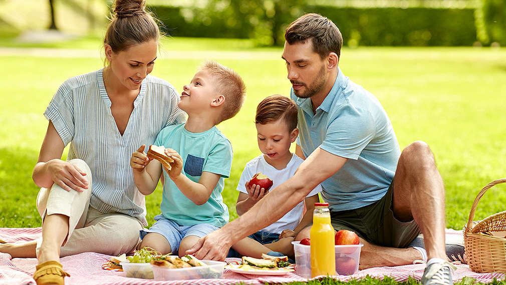 Familie beim Picknick
