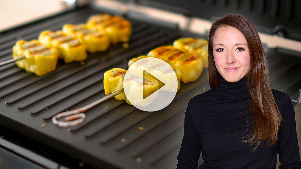 Julia von @mamiblock; Maultaschen auf Kontaktgrill