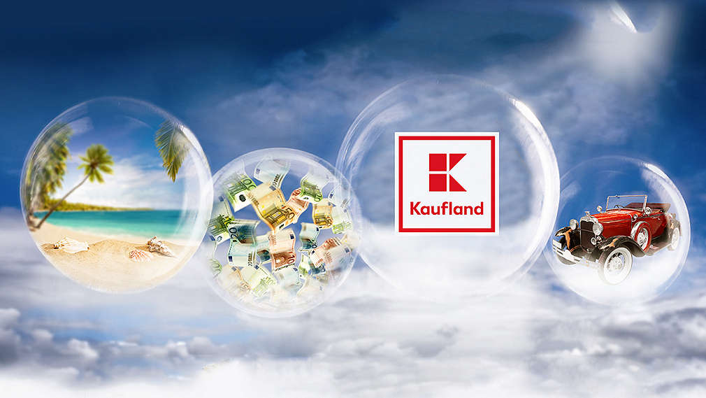 verschiedene Gewinne in jeweils einer Seifenblase