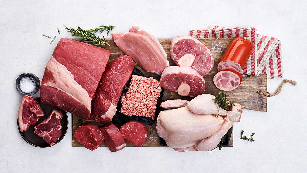 Abbildung verschiedener Fleischsorten