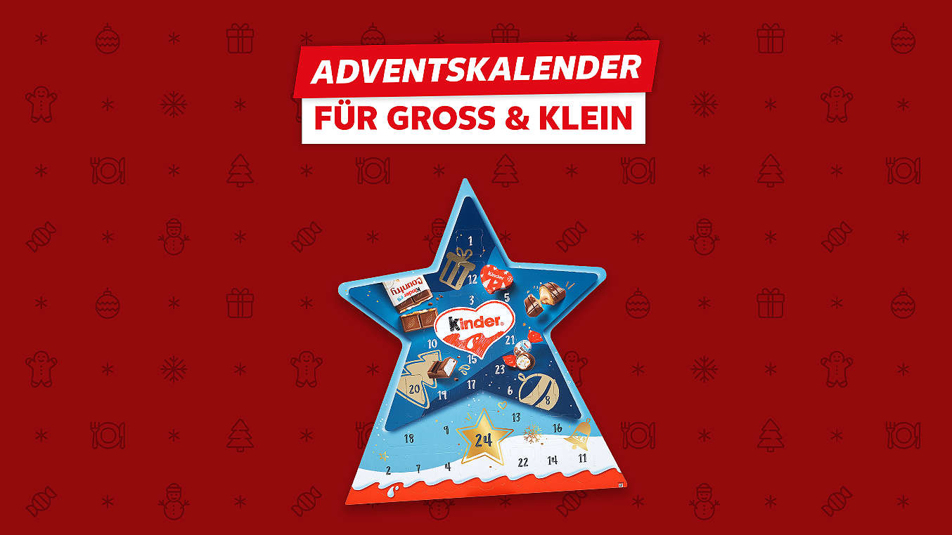 Schriftzug: Adventskalender für Groß und Klein
