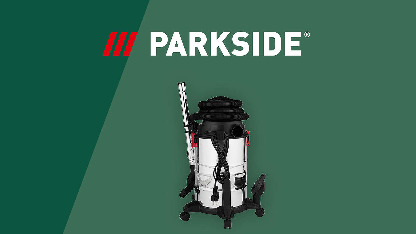 Logo: PARKSIDE®; Abbildung: PARKSIDE Nass-Trocken-Sauger »PWD 25 C4«