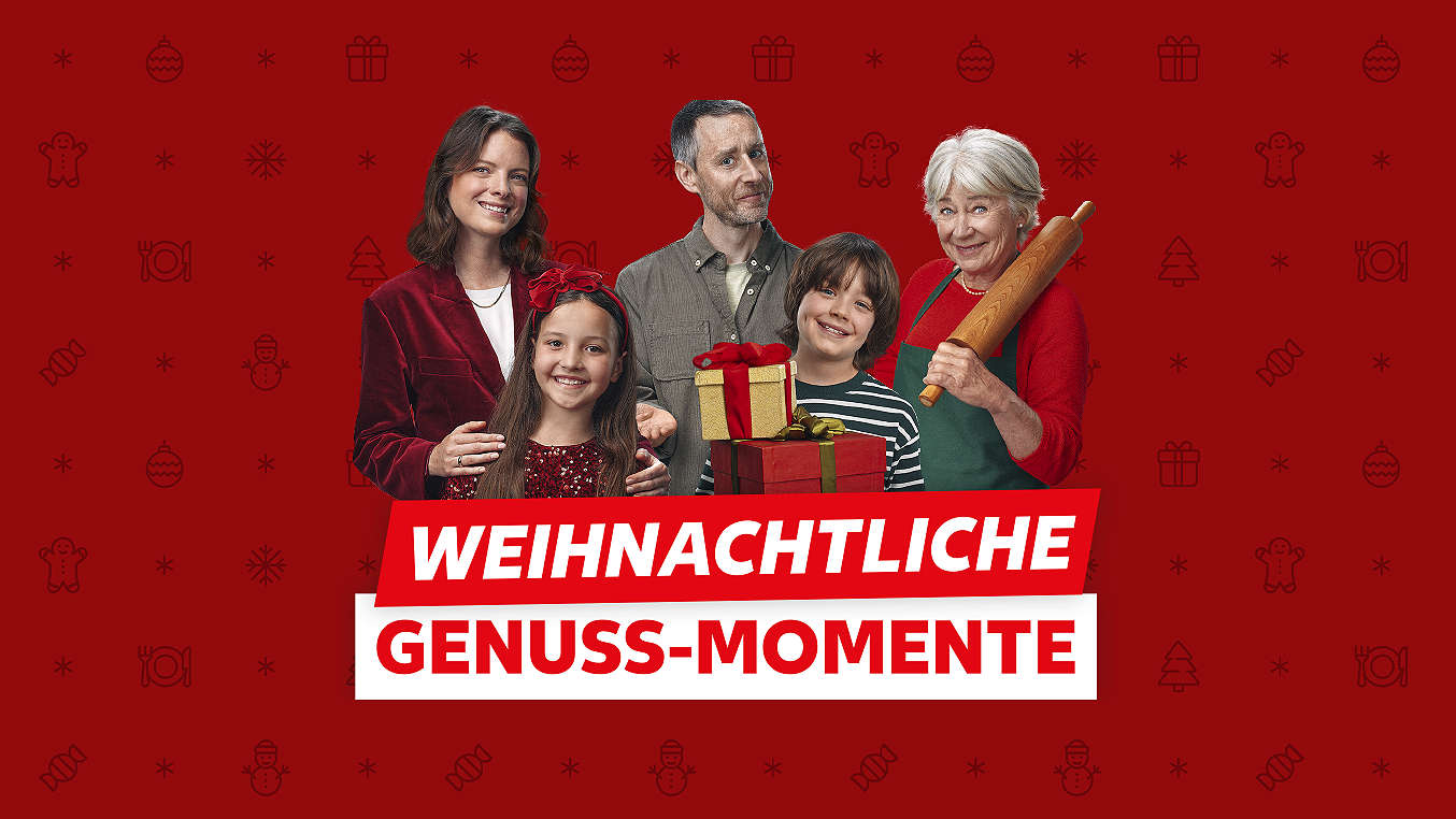 Schriftzug: Weihnachtliche Genuss-Momente