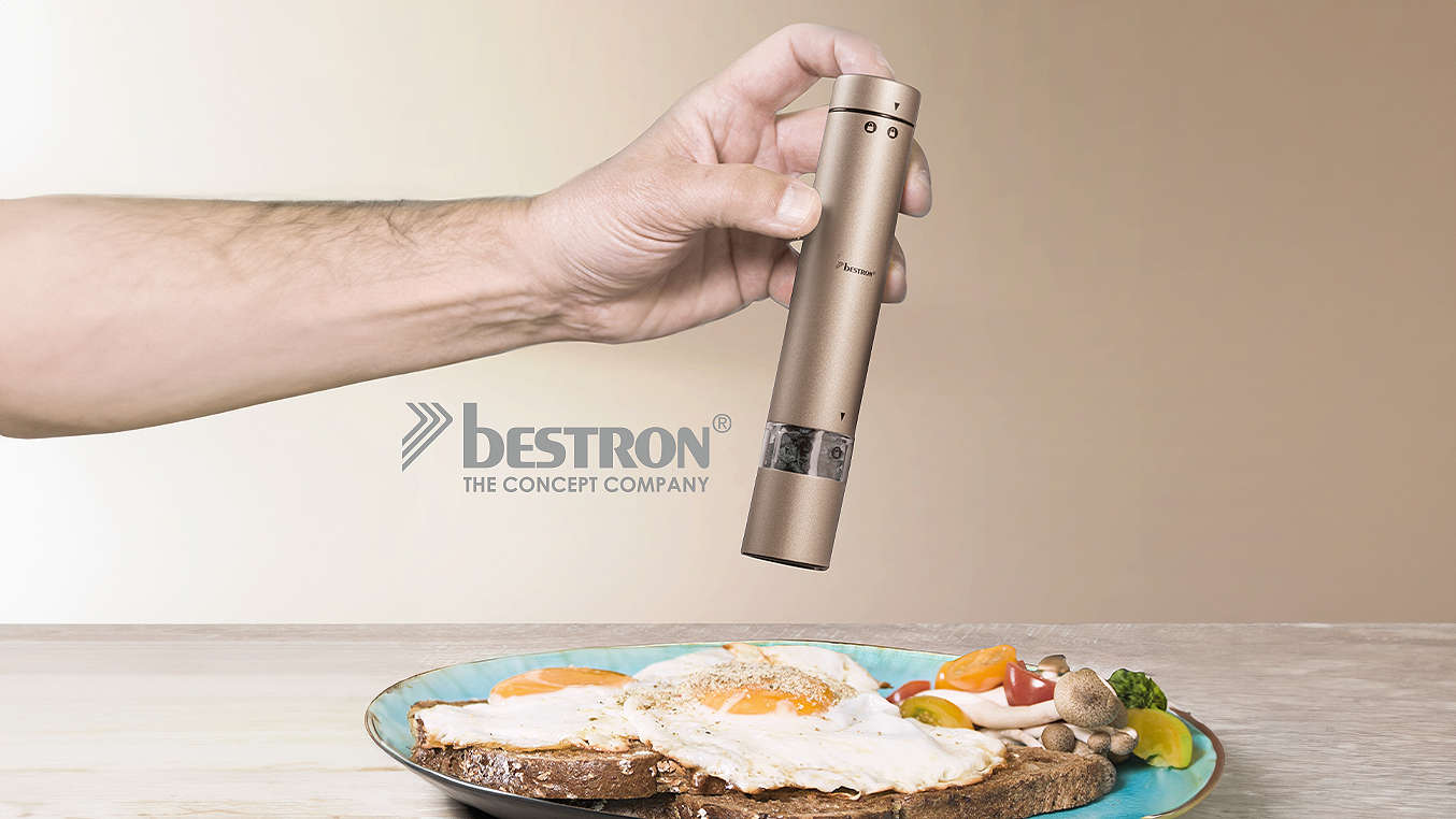 Logo: BESTRON; Abbildung: BESTRON Elektrische Gewürzmühle »APS100BSAT«