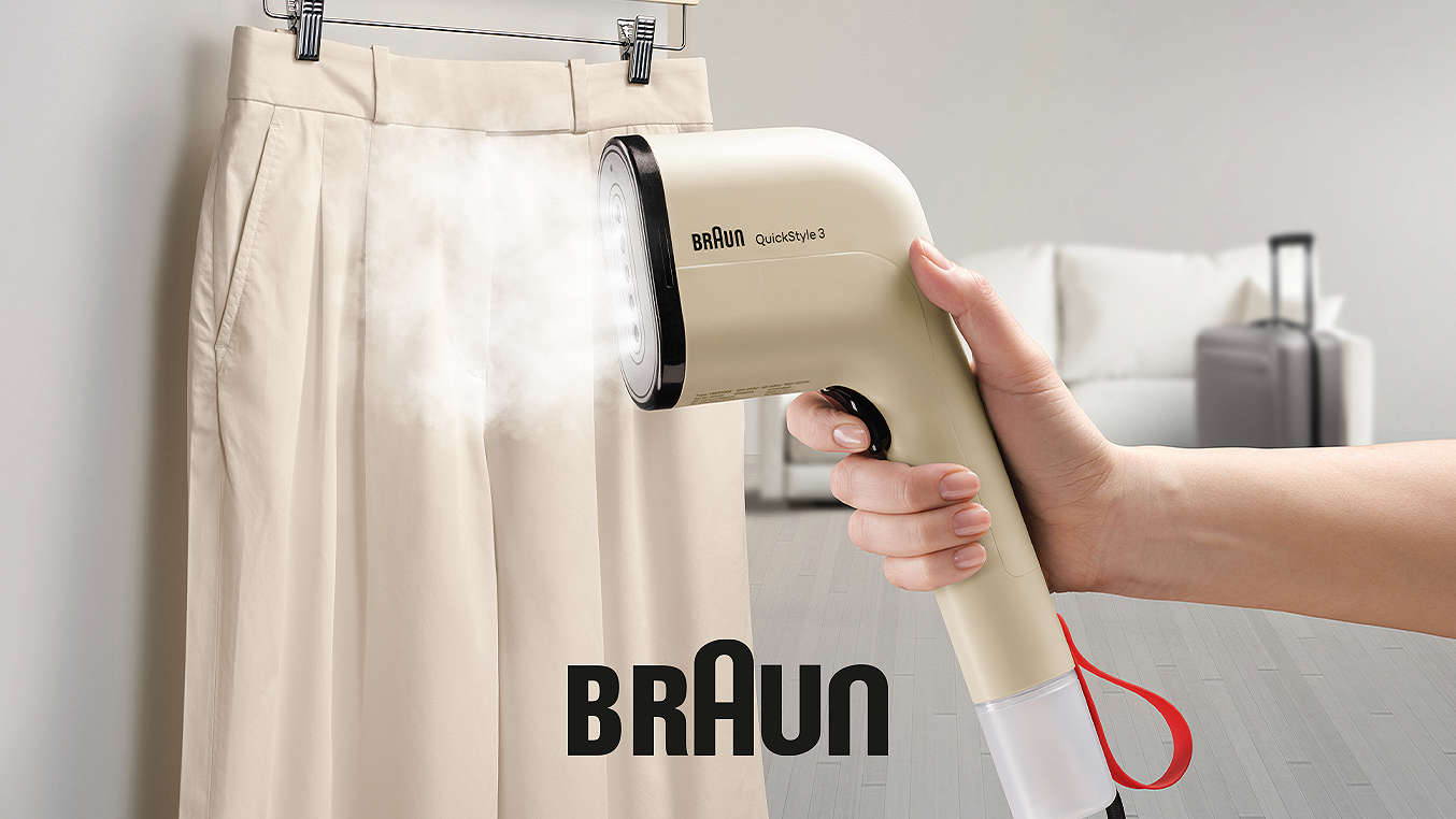 Logo: BRAUN; Abbildung: BRAUN Dampfglätter »GS 3012.BG«