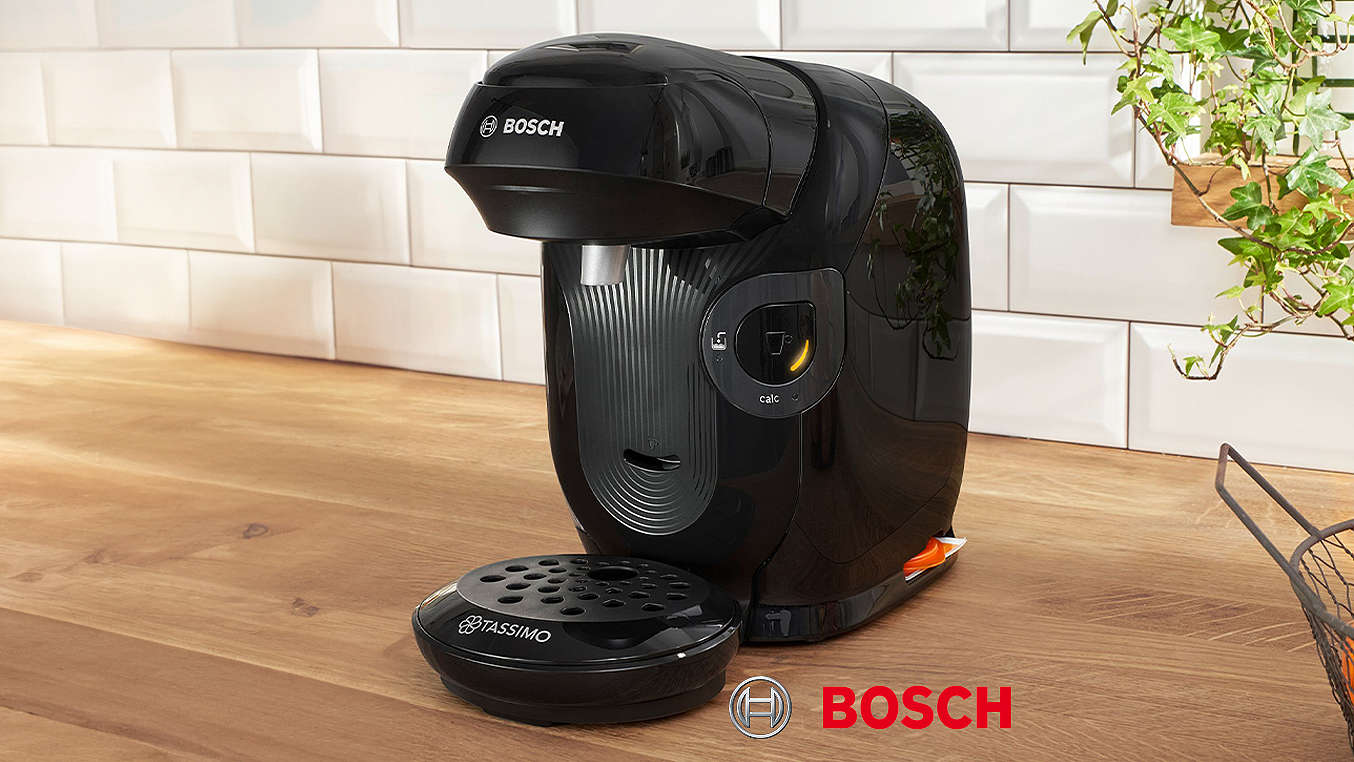 Logo: BOSCH; Abbildung: Kapselkaffeemaschine Tassimo Style »TAS112E/117E«