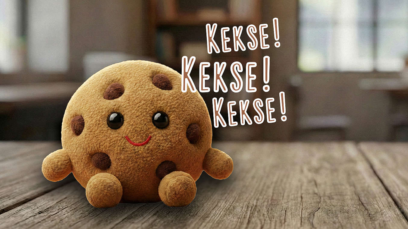 Schriftzug: Kekse! Kekse! Kekse!