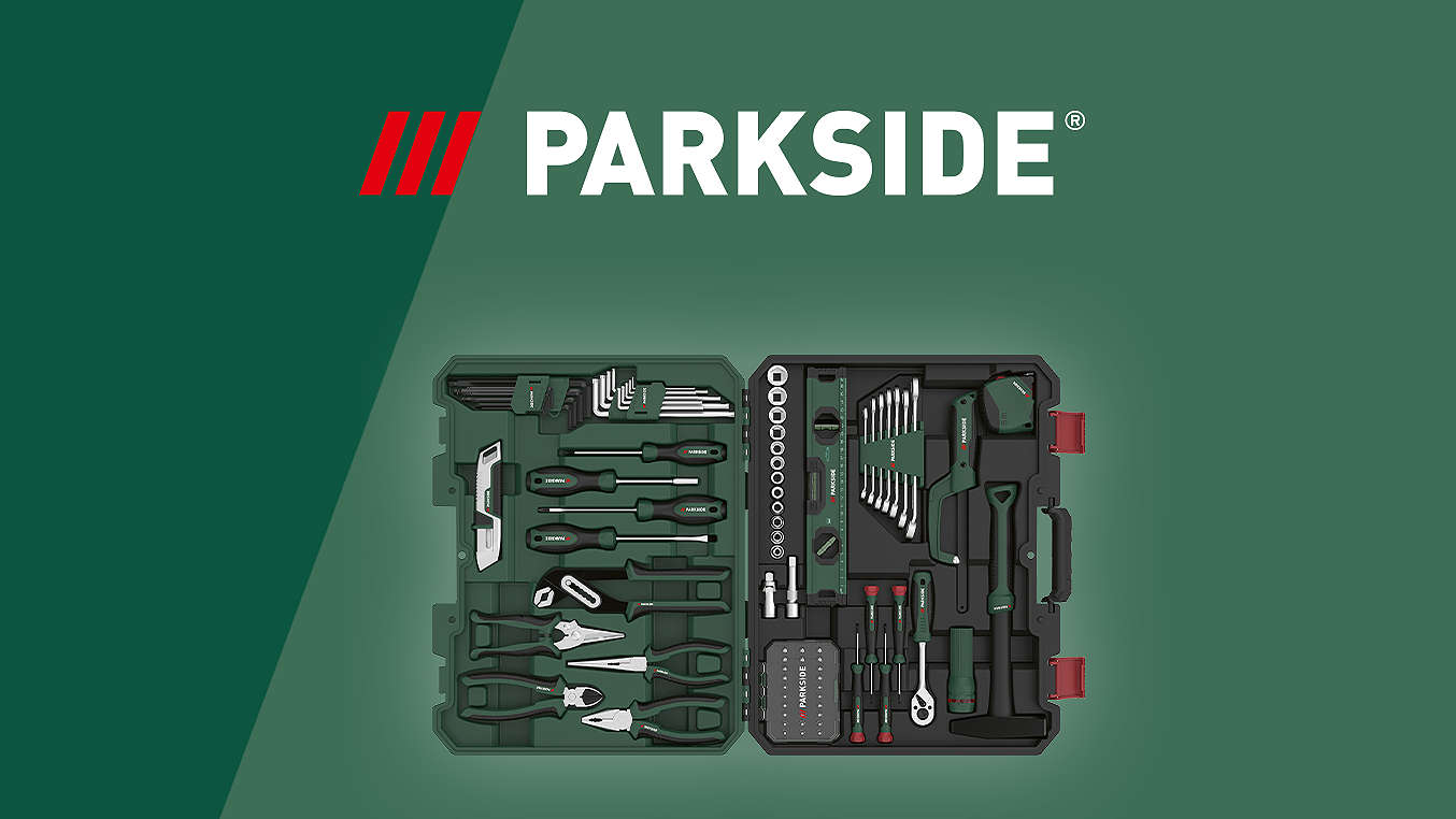Logo: PARKSIDE; Abbildung: Werkzeugkoffer