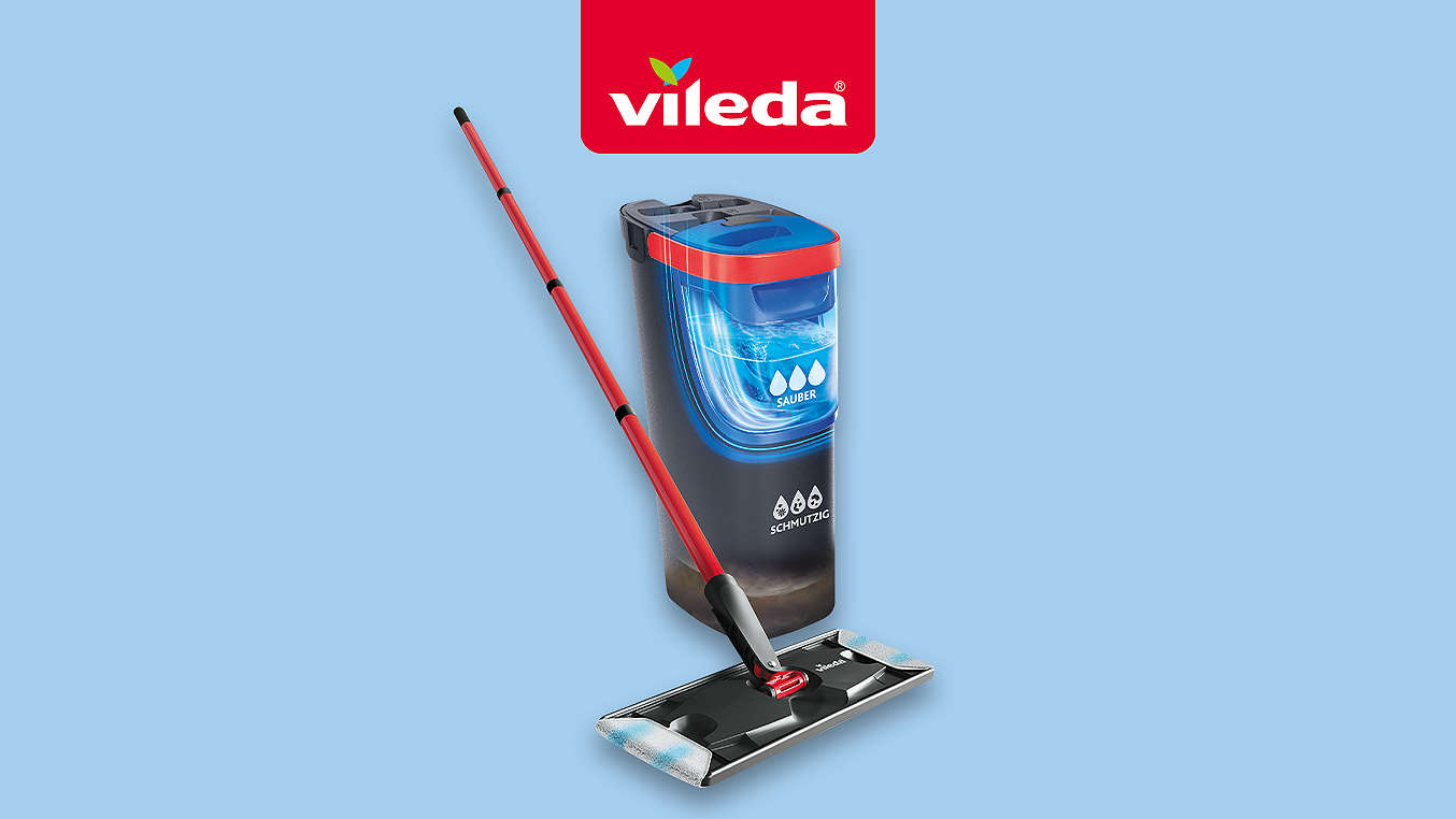 Logo: VILEDA®; Flat Mop System »H2PrO«