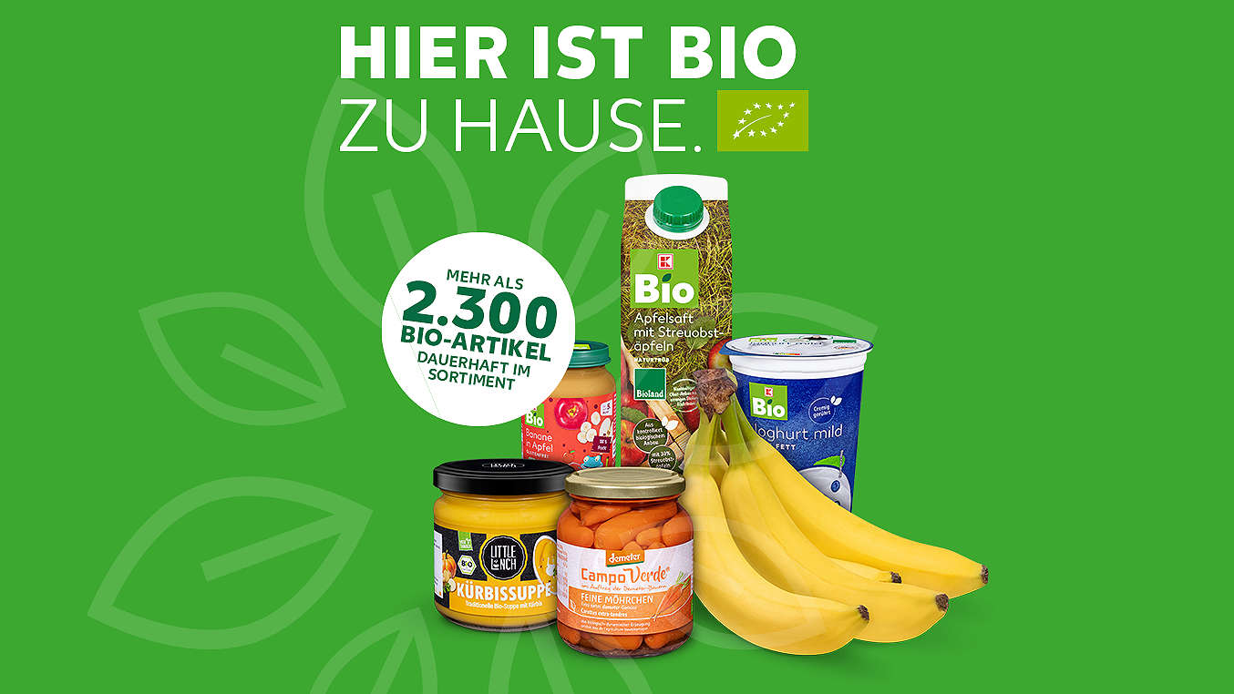 Schriftzug: Hier ist Bio zu Hause