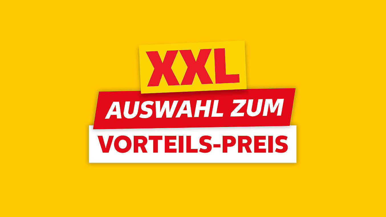 Schriftzug: XXL-Auswahl zum Vorteilspreis