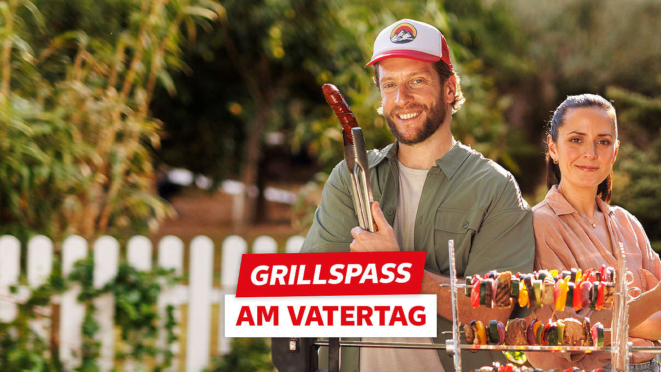 Schriftzug: Grillspaß am Vatertag