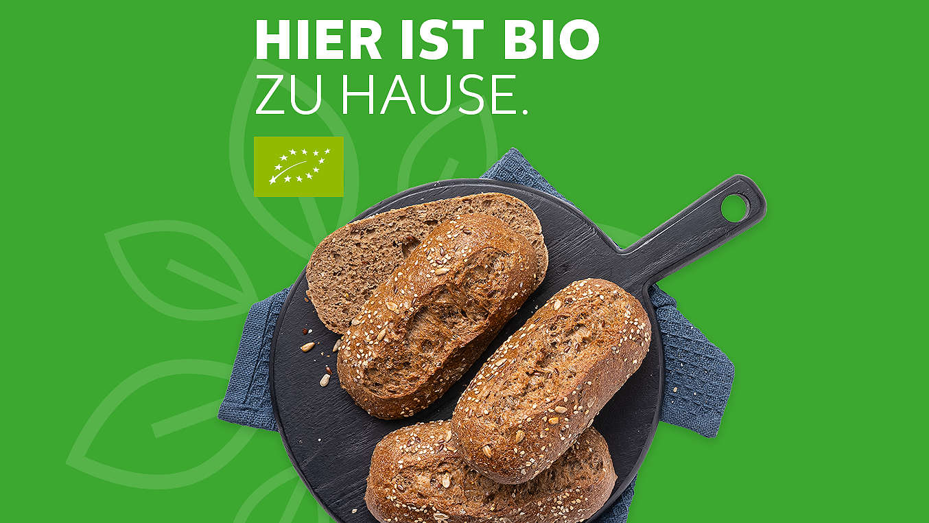Schriftzug: Hier ist Bio zu Hause.