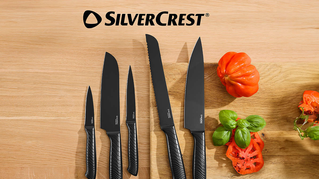Logo: SILVERCREST®; Abbildung: Edelstahl-Messerset