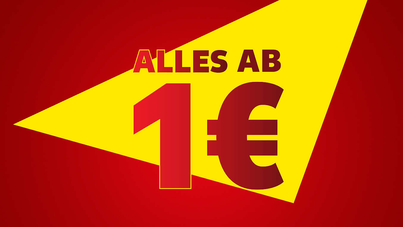 Schriftzug: Alles ab 1 Euro