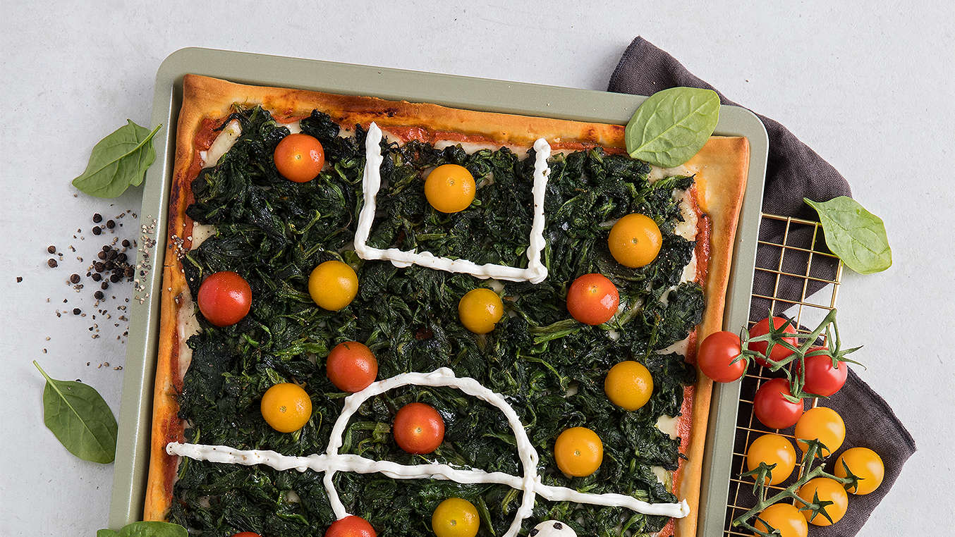 Rezept: Fußballfeld-Pizza